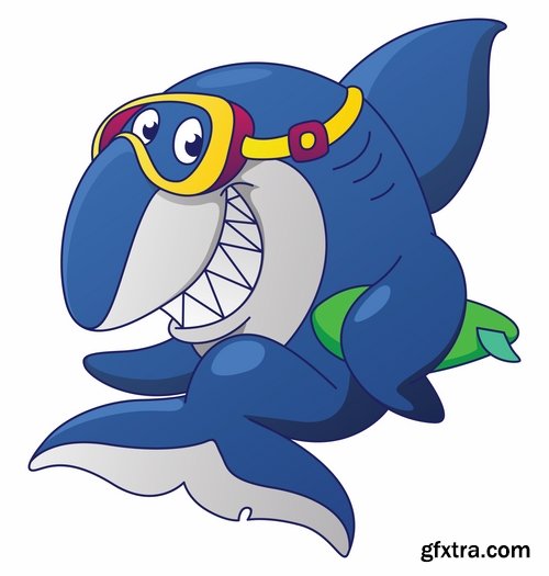 Collection of different cartoon shark 25 Eps