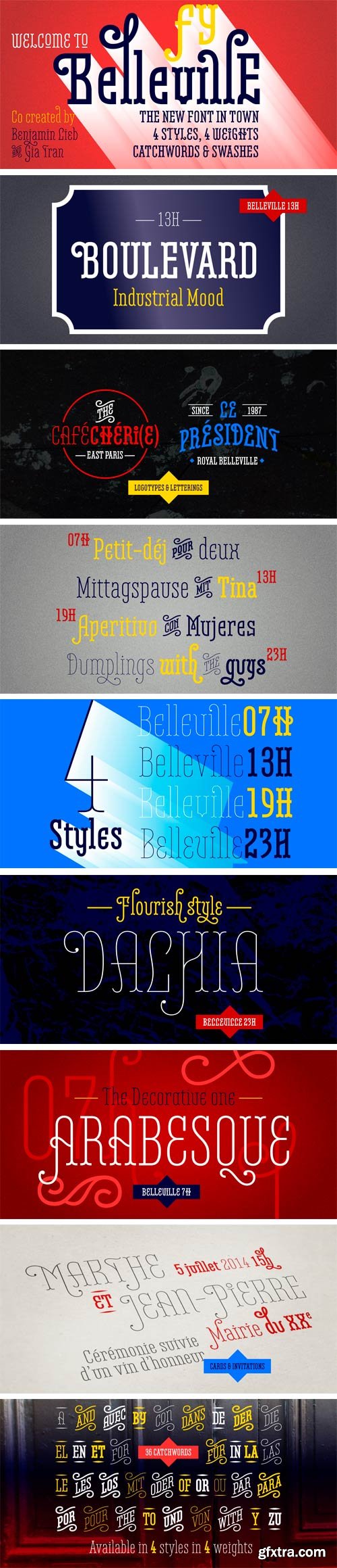 Belleville FY Font Family - 16 Fonts for $241