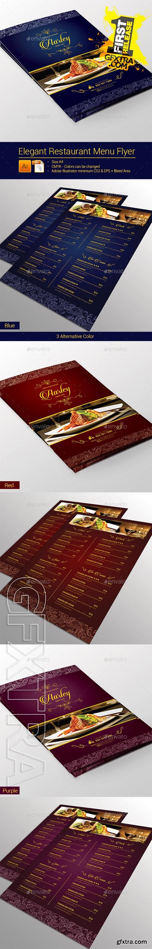 GraphicRiver - Elegant Restaurant Menu Flyer 9219720