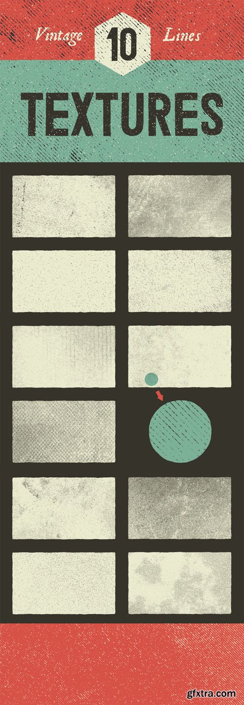 Vintage Line Textures - Creativemarket 53370