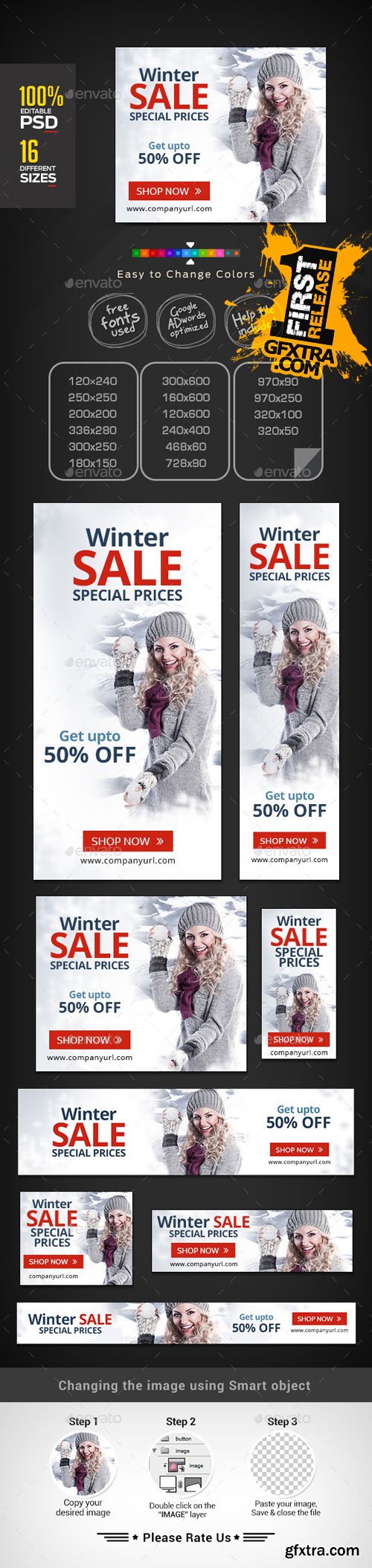 GraphicRiver - Winter Season Banner Design Set 9411412