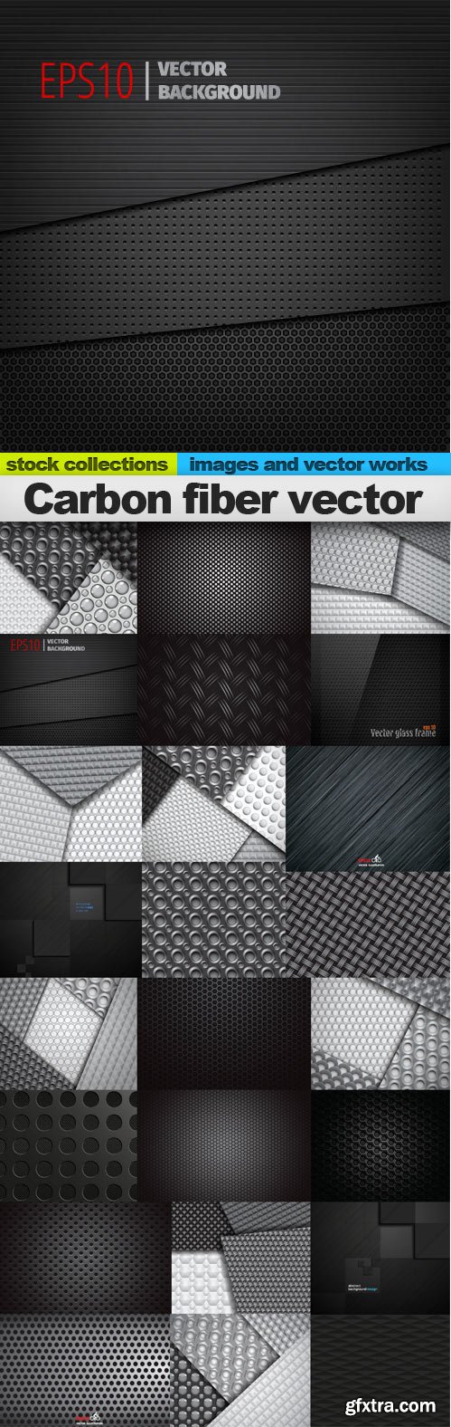 Carbon fiber vector,25 x EPS