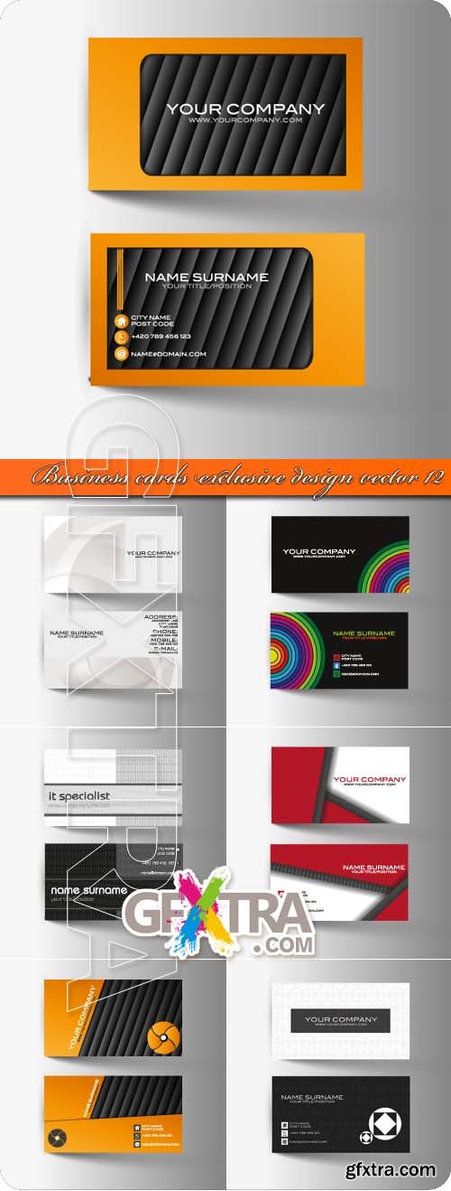 Business cards exclusive design vector 12