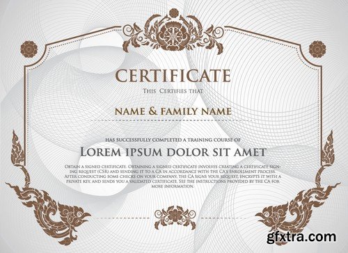 Stock Vectors - Certificate Template 6, 25xEPS