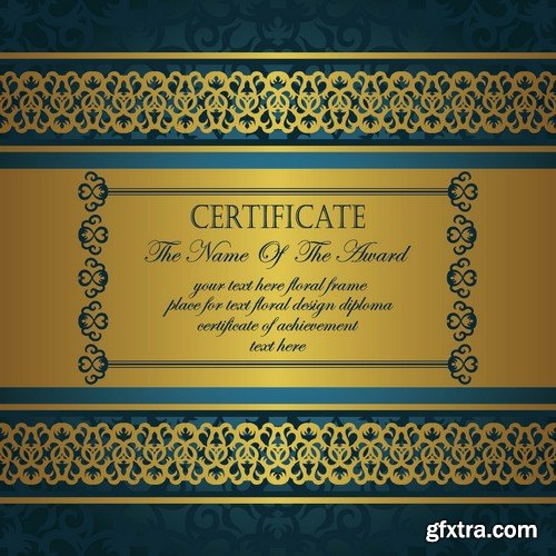 Stock Vectors - Certificate Template 6, 25xEPS