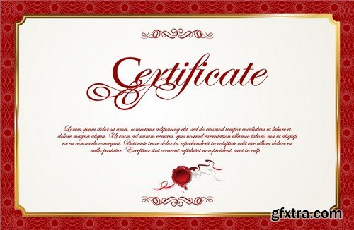 Stock Vectors - Certificate Template 6, 25xEPS