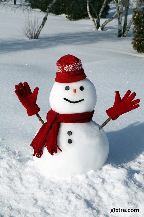 Stock Photos - Snowman, Winter, 25xJPG