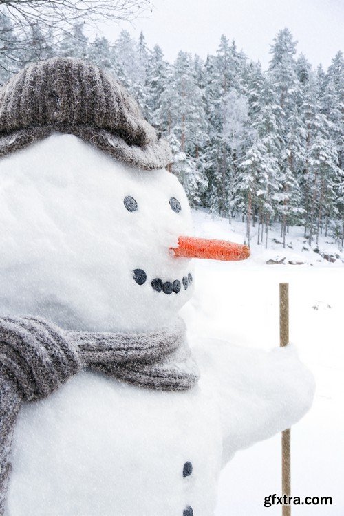 Stock Photos - Snowman, Winter, 25xJPG