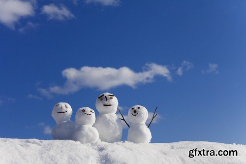 Stock Photos - Snowman, Winter, 25xJPG