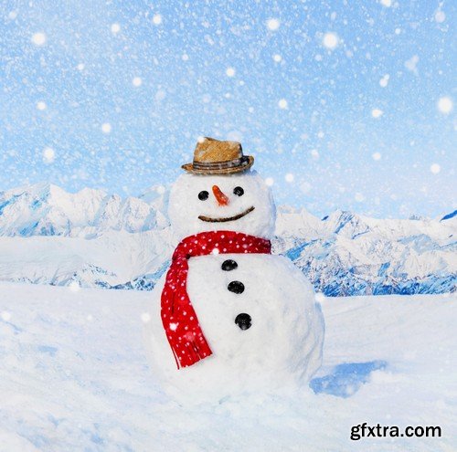 Stock Photos - Snowman, Winter, 25xJPG