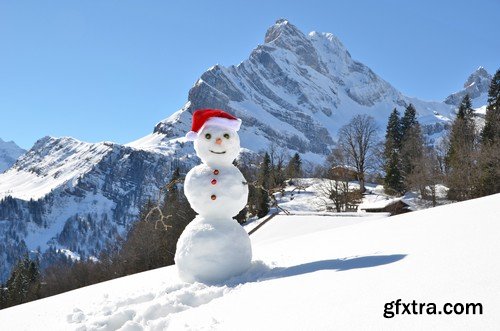 Stock Photos - Snowman, Winter, 25xJPG