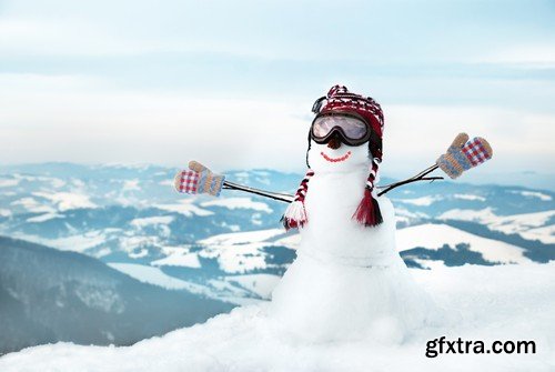 Stock Photos - Snowman, Winter, 25xJPG