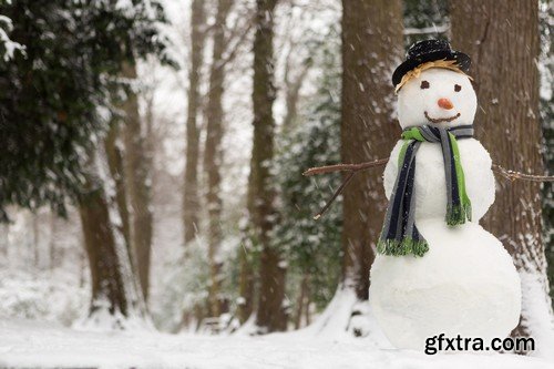 Stock Photos - Snowman, Winter, 25xJPG