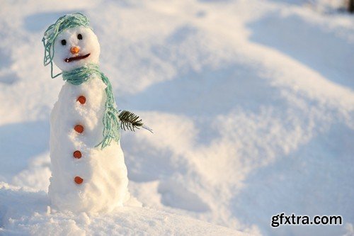 Stock Photos - Snowman, Winter, 25xJPG