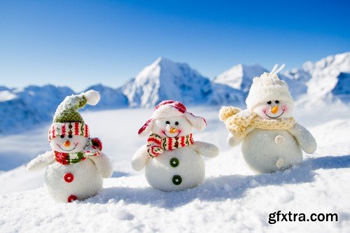 Stock Photos - Snowman, Winter, 25xJPG