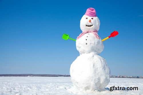 Stock Photos - Snowman, Winter, 25xJPG