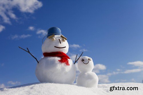 Stock Photos - Snowman, Winter, 25xJPG