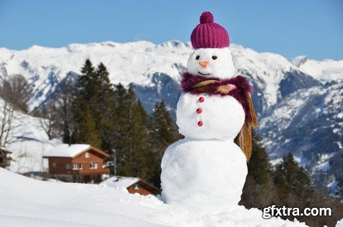 Stock Photos - Snowman, Winter, 25xJPG