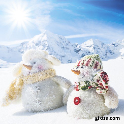 Stock Photos - Snowman, Winter, 25xJPG