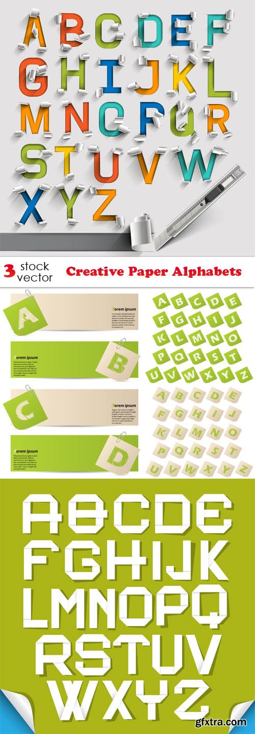 Vectors - Creative Paper Alphabets