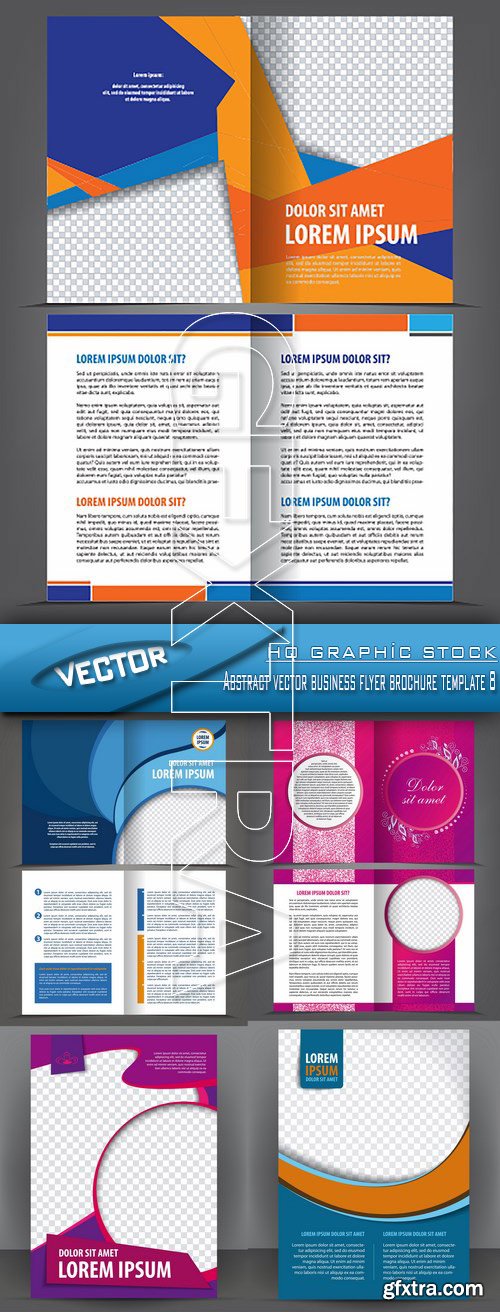 Stock Vector - Abstract vector business flyer brochure template 8