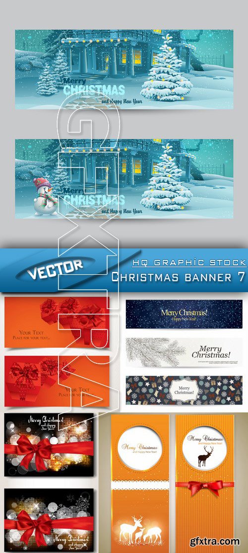 Stock Vector - Christmas banner 7