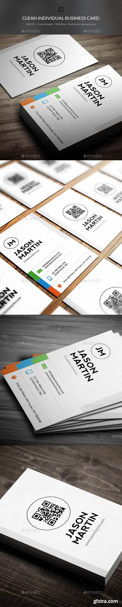 GraphicRiver Clean Individual Business Card - 25 9259781