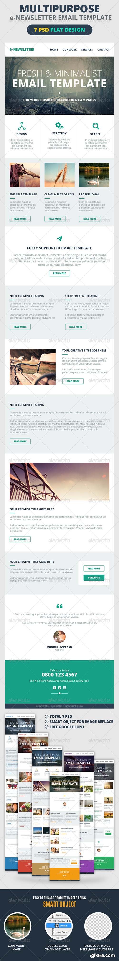 GraphicRiver Multipurpose E-Newsletter Email Template 7201434