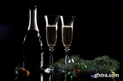 Collection of celebratory champagne 25 UHQ Jpeg