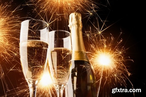 Collection of celebratory champagne 25 UHQ Jpeg