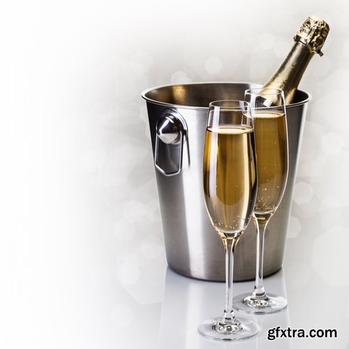 Collection of celebratory champagne 25 UHQ Jpeg