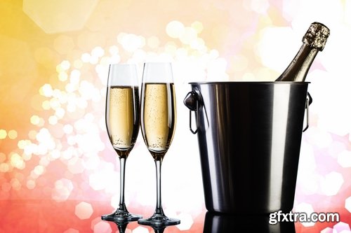 Collection of celebratory champagne 25 UHQ Jpeg