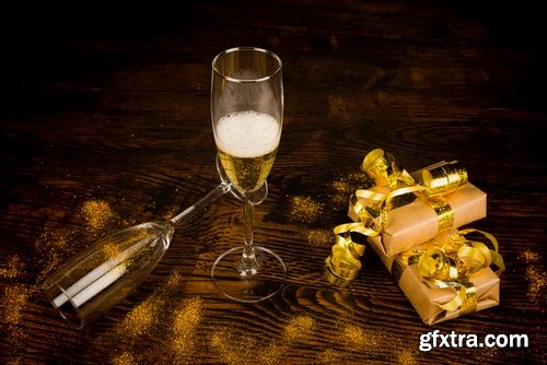 Collection of celebratory champagne 25 UHQ Jpeg