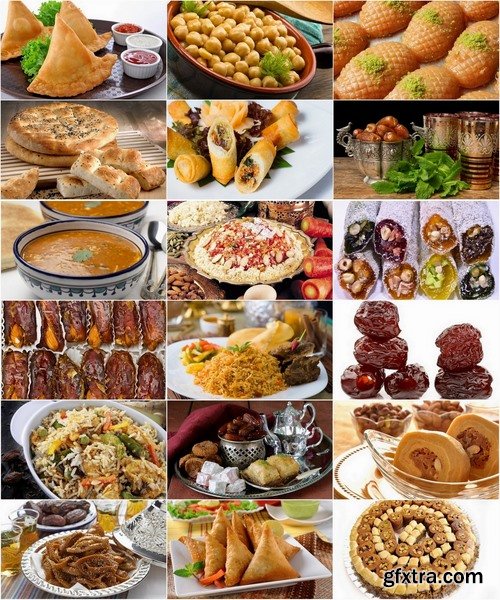 Collection of festive food Ramadan 25 UHQ Jpeg