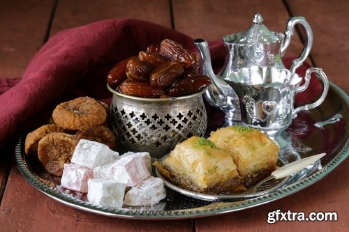 Collection of festive food Ramadan 25 UHQ Jpeg