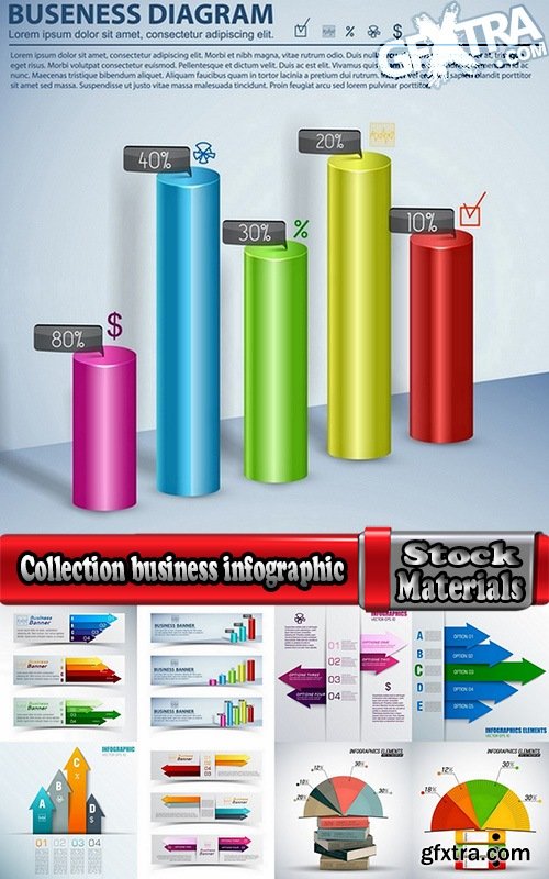 Collection business infographic vector image #3-25 Eps