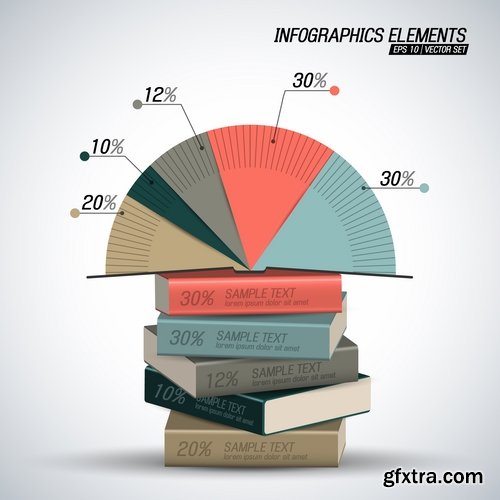 Collection business infographic vector image #3-25 Eps