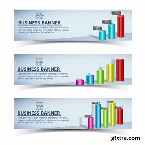 Collection business infographic vector image #3-25 Eps