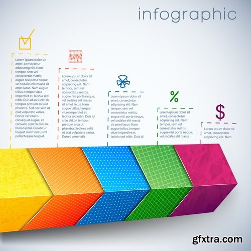 Collection business infographic vector image #3-25 Eps