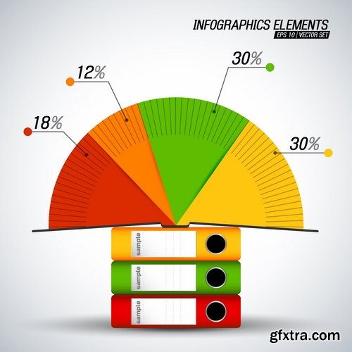 Collection business infographic vector image #3-25 Eps