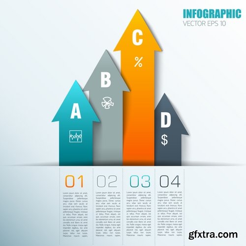 Collection business infographic vector image #3-25 Eps