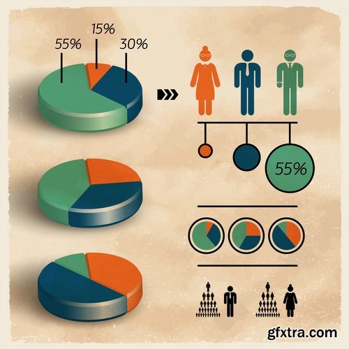 Collection business infographic vector image #3-25 Eps