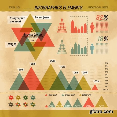 Collection business infographic vector image #3-25 Eps