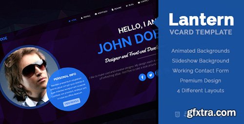 ThemeForest - Lantern - Responsive vCard Template - RIP