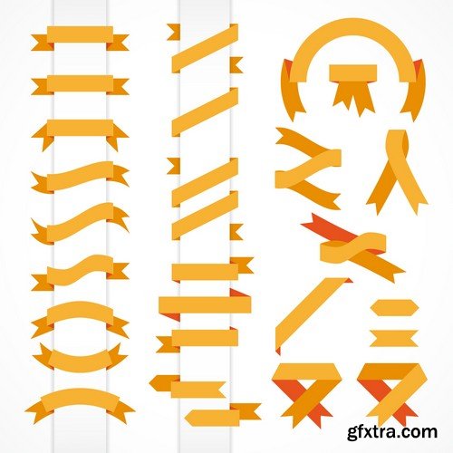 Stock Vectors - Ribbons 2, 25xEPS