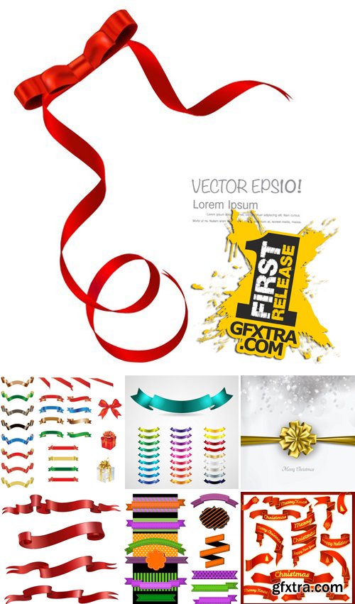 Stock Vectors - Ribbons 2, 25xEPS