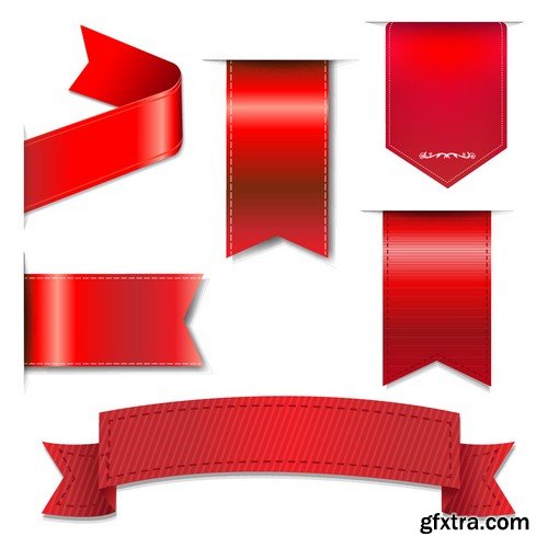 Stock Vectors - Ribbons 2, 25xEPS