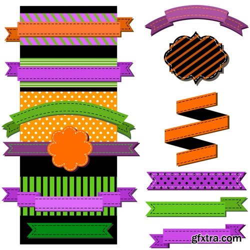 Stock Vectors - Ribbons 2, 25xEPS