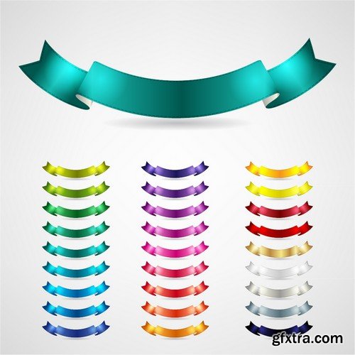 Stock Vectors - Ribbons 2, 25xEPS