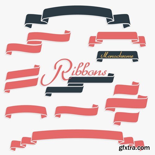 Stock Vectors - Ribbons 2, 25xEPS